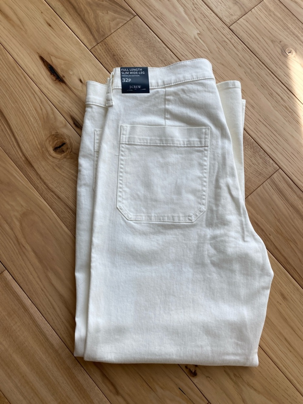 J. Crew Wide-Leg Jeans in Cream White